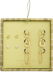 Leith 5-Pack Studs & Huggie Earrings
