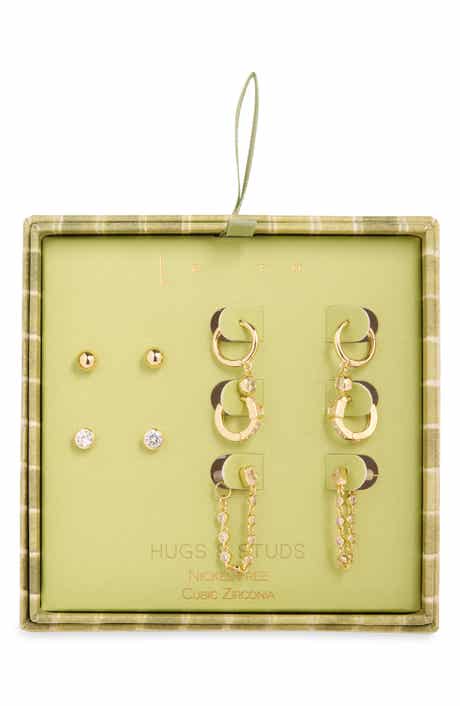 5-Pack Studs & Huggie Earrings