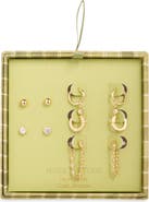 Leith 5-Pack Studs & Huggie Earrings