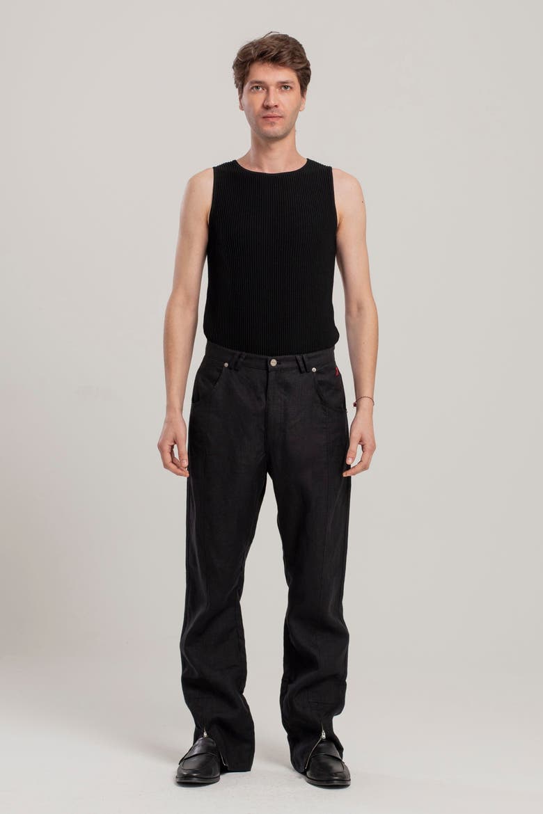 Daydreamers Linen Suit Pant, Alternate, color, Black