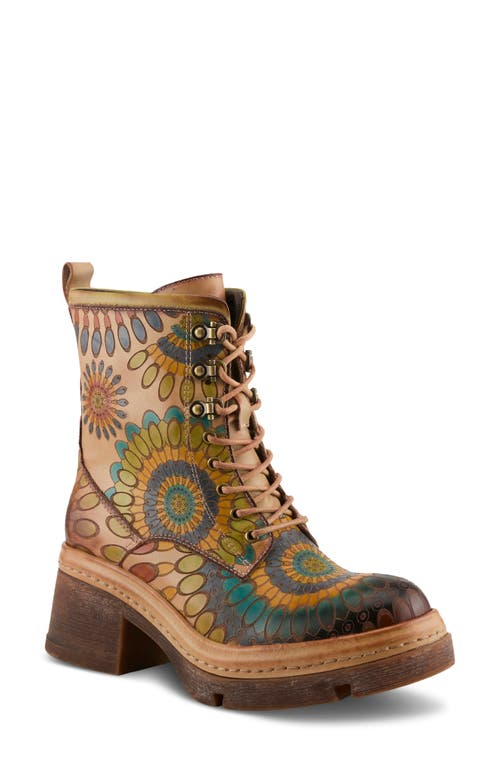 L'artiste By Spring Step Carnivale Embossed Bootie In Multi