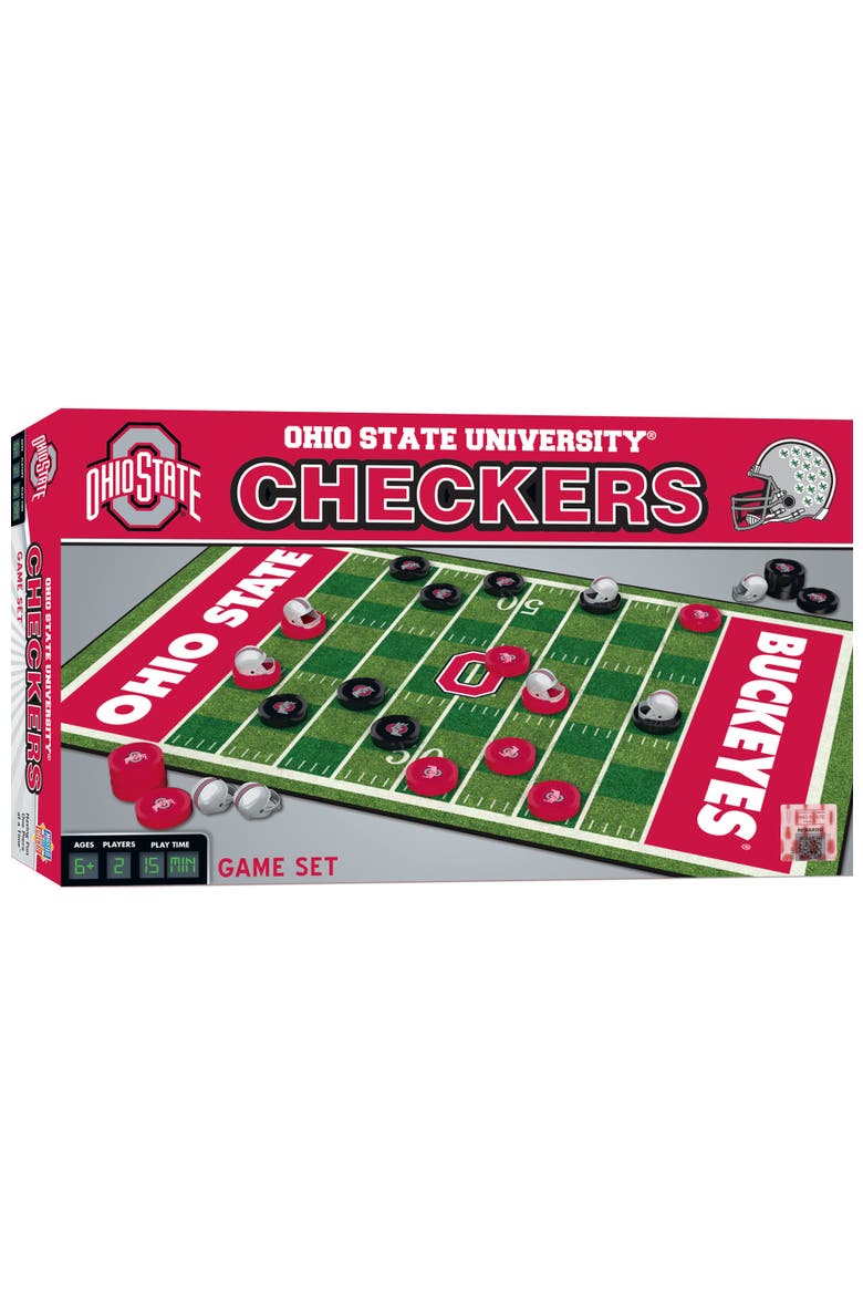 Ohio State Buckeyes Checkers Board Game, Main, color, Multicolor