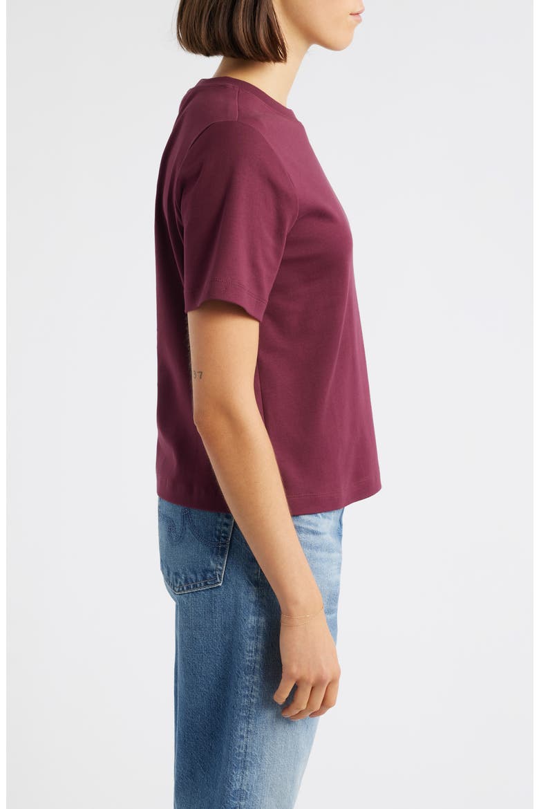 Cotton Crewneck T-Shirt, Alternate, color, WINDSOR WINE