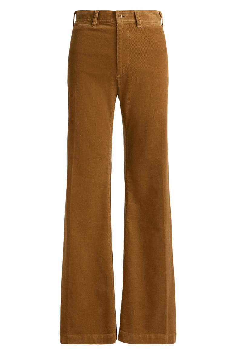 Stretch Cotton Corduroy Wide Leg Pants, Alternate, color, CLAY TAN