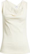 Reiss Lyra Cowl Neck Stretch Cotton Tank
