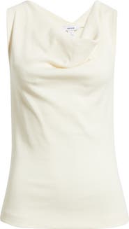 Reiss Lyra Cowl Neck Stretch Cotton Tank