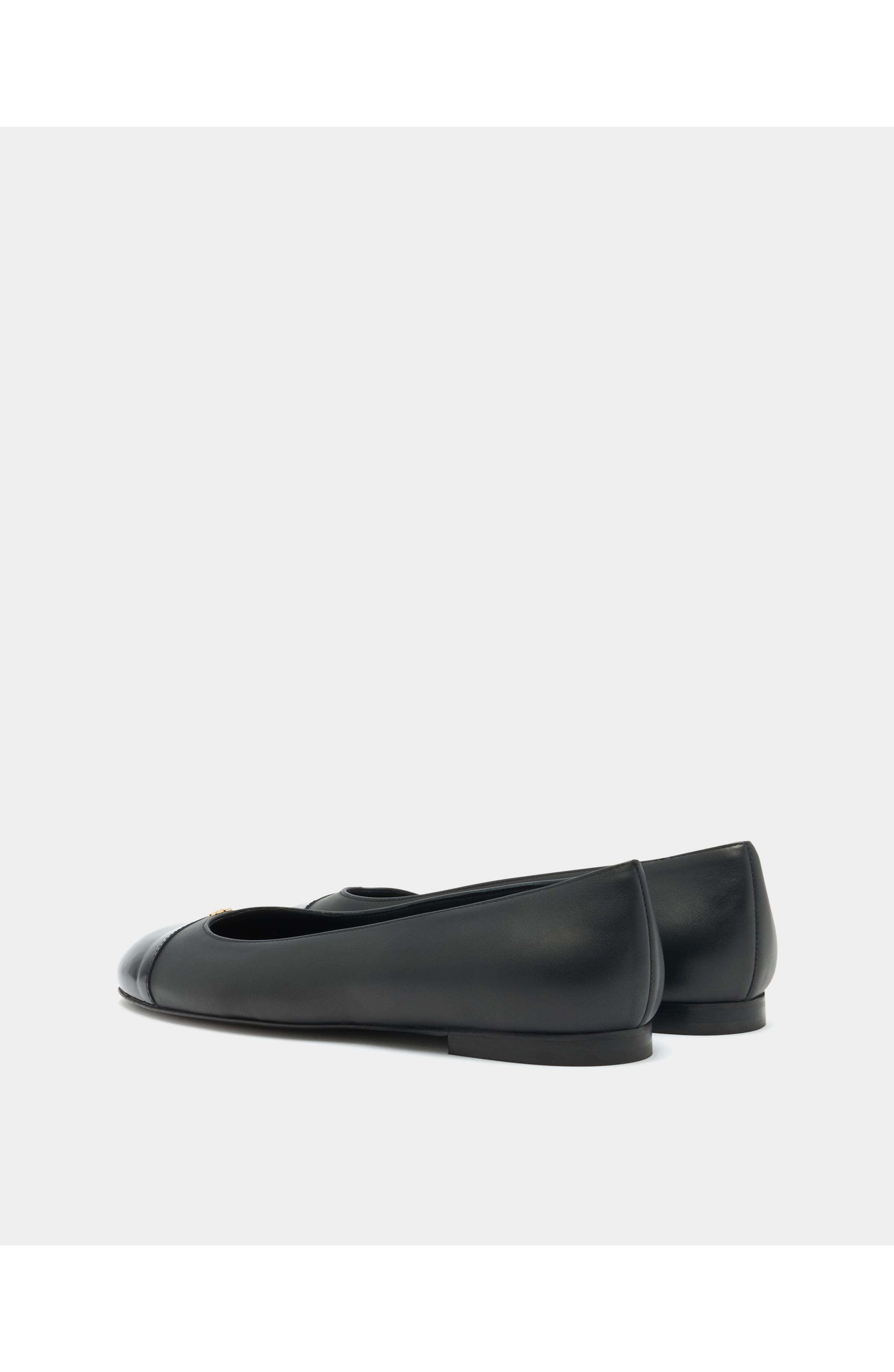 Bally Ballet Flat, Alternate, color, Black