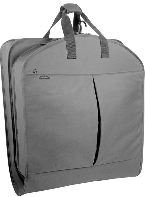 Wallybags 45" Deluxe Extra Capacity Travel Garment Bag With Two Accessory In Gray