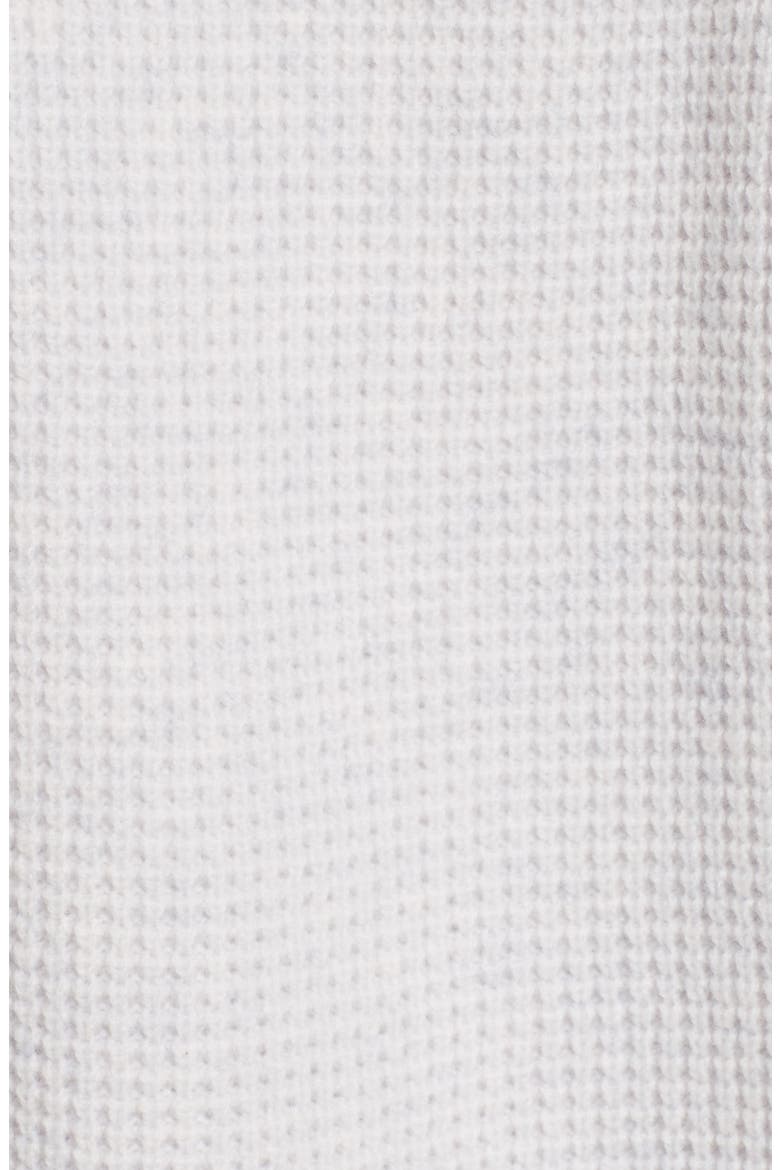 Waffle Stitch Boyfriend Cardigan, Alternate, color, HEATHER WHITE