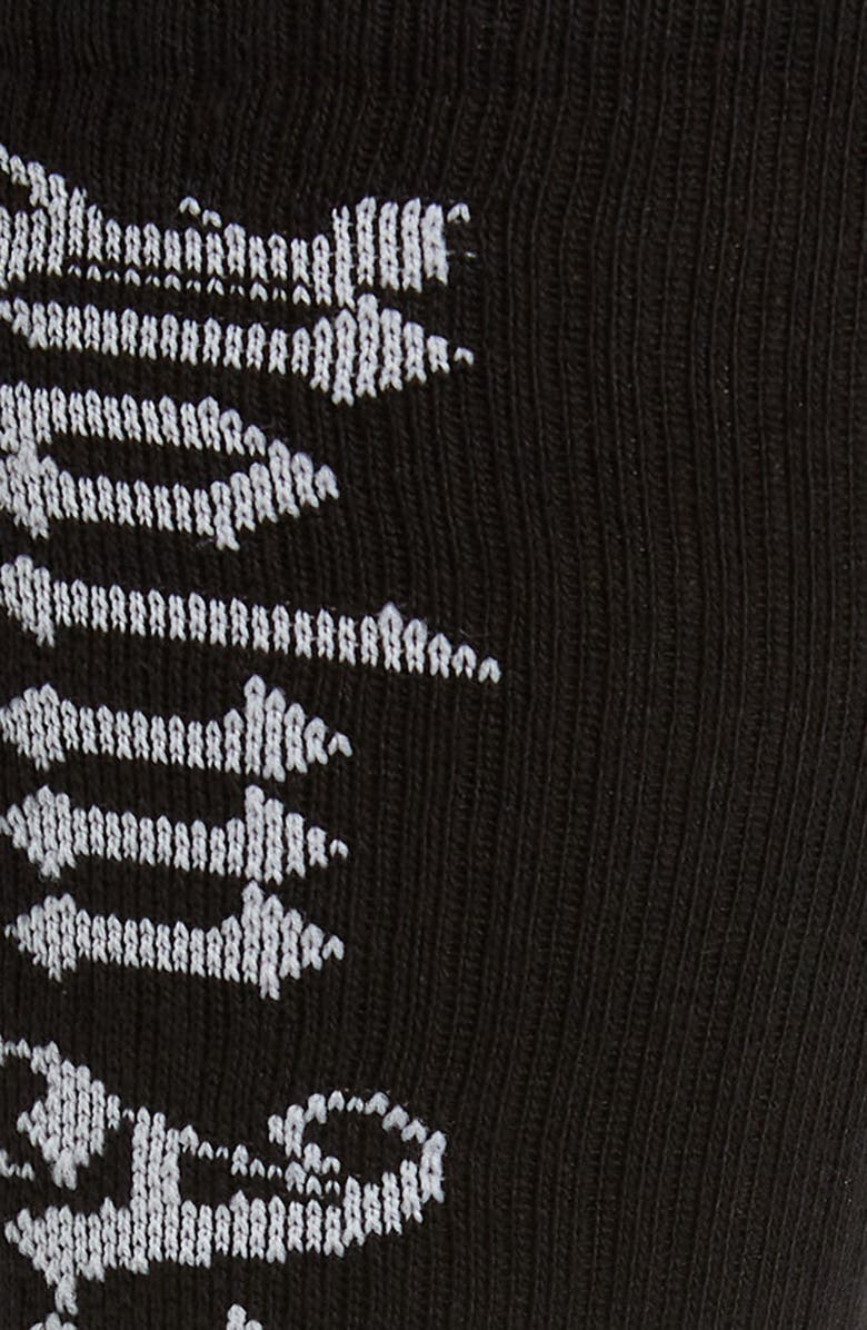 Palm Angels Ribbed Cotton Logo Socks, Alternate, color, 