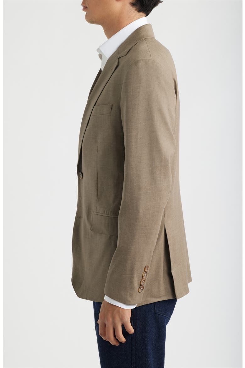 Jetsetter Standard Fit Tan Mélange Stretch Wool Sport Coat, Alternate, color, TAN