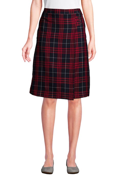 School Uniform Young  Plaid A-line Skirt Below the Knee