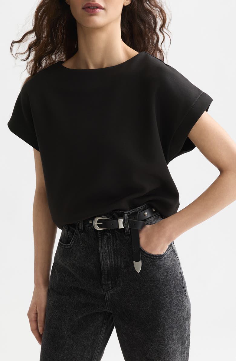 Scotch & Soda Short Sleeve Sweatshirt, Main, color, Meteorite