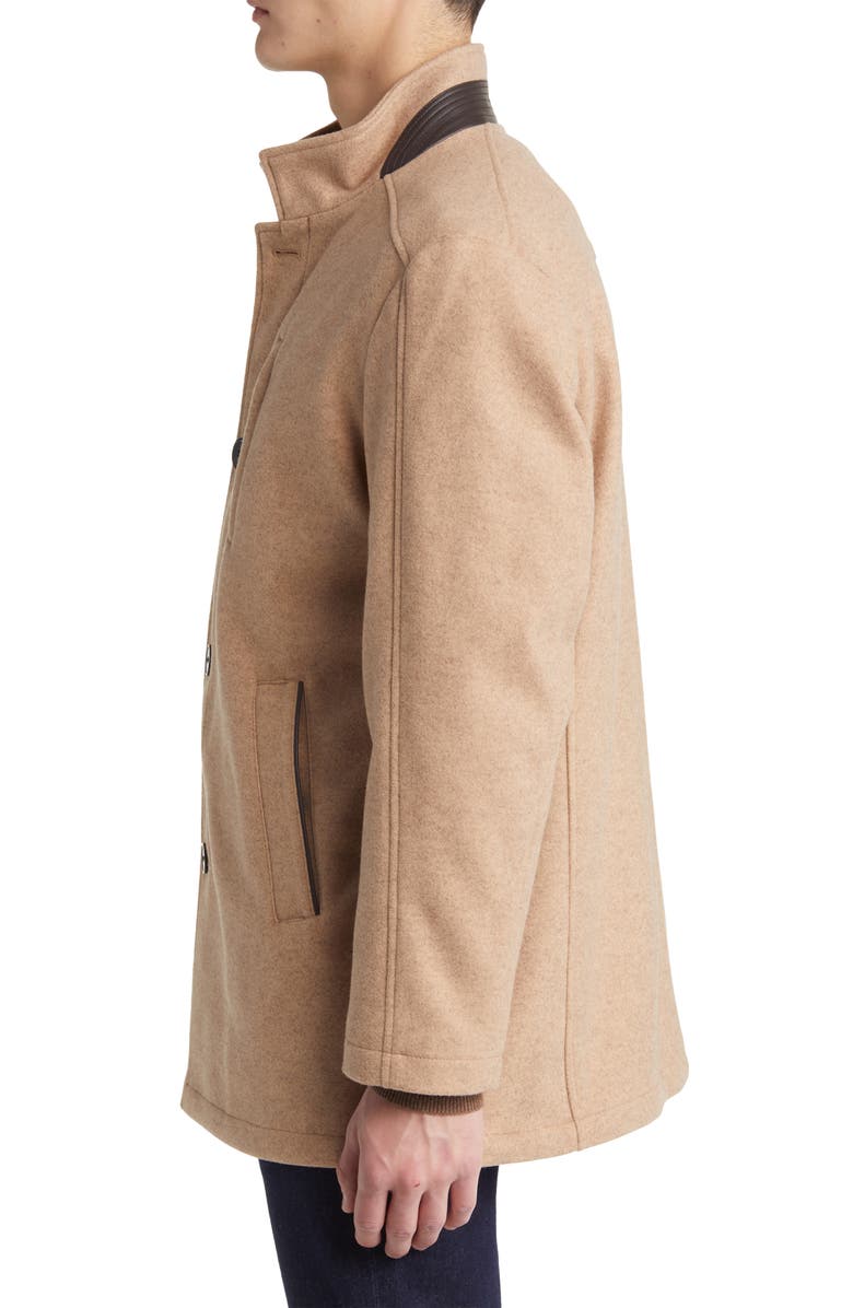 Johnston & Murphy Upton Bib Insert Car Coat, Alternate, color, Camel