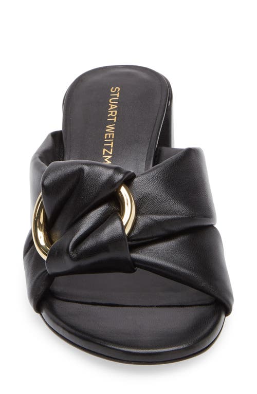 Stuart Weitzman Cece Block Heel Sandal In Black