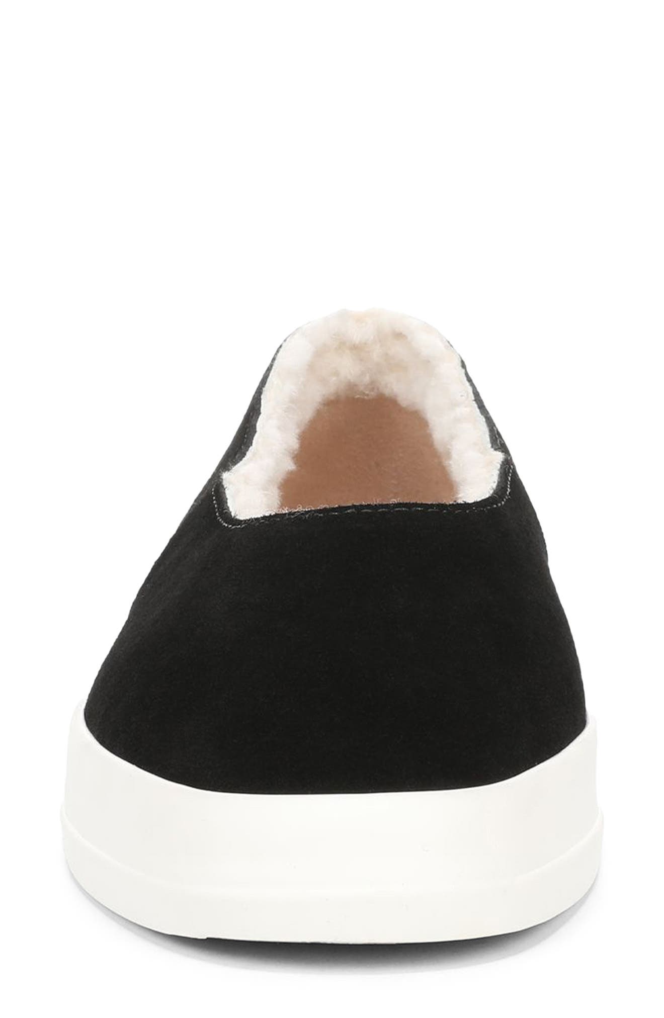 Favorite Daughter Iris Genuine Shearling Lined Slip-On Sneaker, Alternate, color, Black