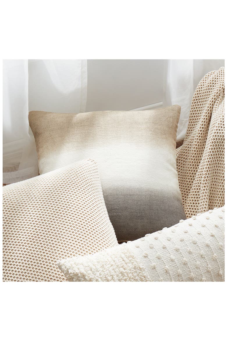 Dip Dye Linen Accent Pillow, Alternate, color, LINEN