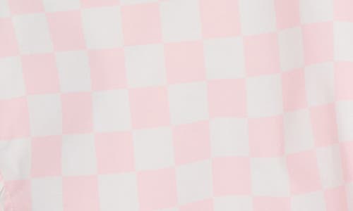 Public Art Checker Swim Shorts In Pink