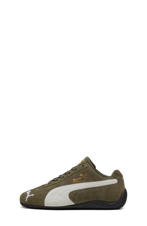 Puma Kids' Speedcat Sneaker In Loden Green- White