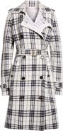Burberry Danelle Plaid Double Breasted Sweater Coat