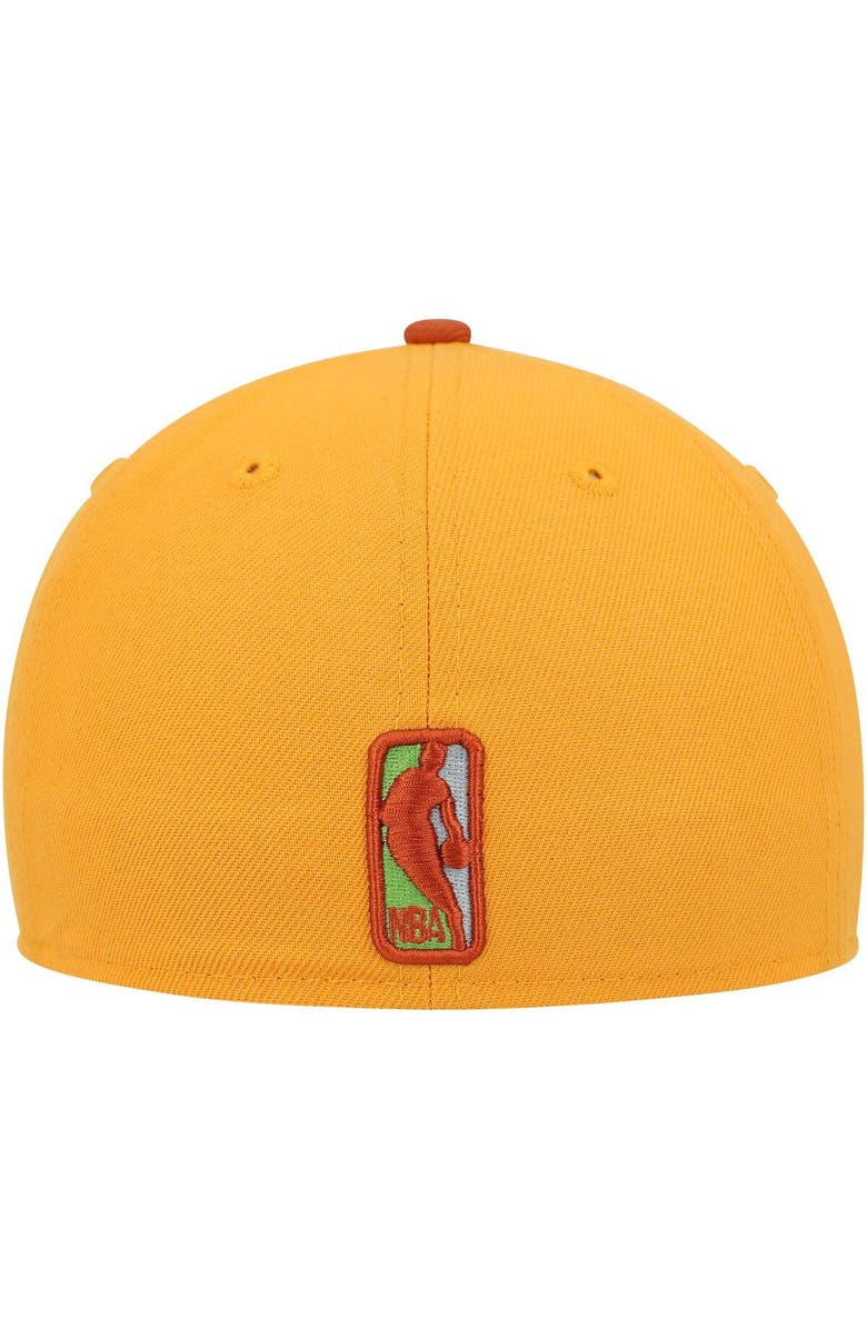 New Era Men's New Era  Gold/Rust Charlotte Hornets 59FIFTY Fitted Hat, Alternate, color, 