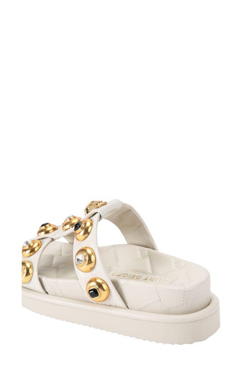 Kurt Geiger Leather Croc-embossed Orson Sandals In Multi