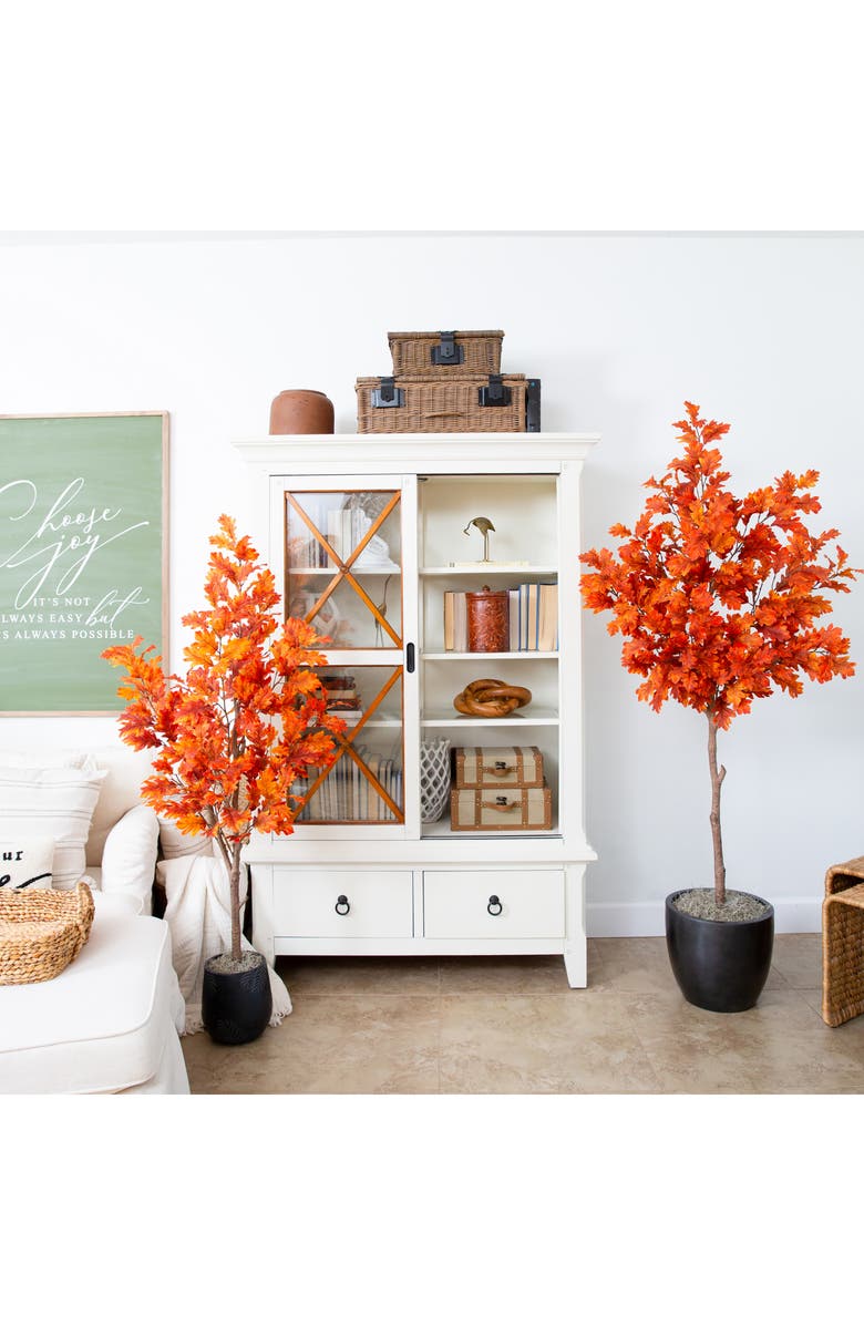 NEARLY NATURAL 5FT Autumn Oak Artificial Tree, Alternate, color, Orange