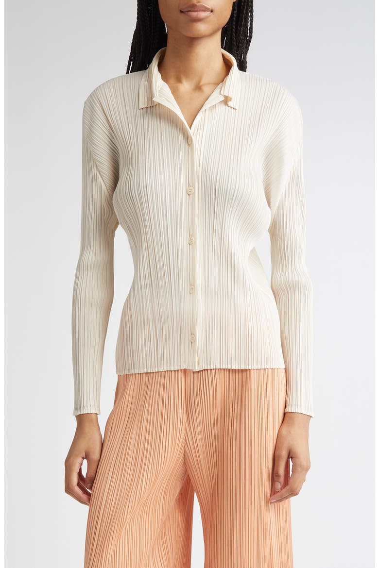 Pleated Button-Up Shirt (Women) | Nordstrom