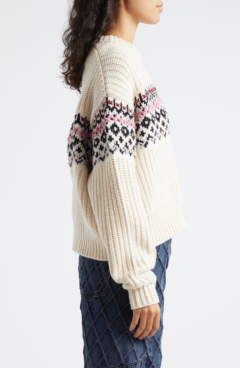 rag & bone Leigh Fair Isle Wool Sweater, Alternate, color, 
