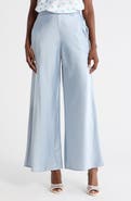 Renee C Satin Wide Leg Pants