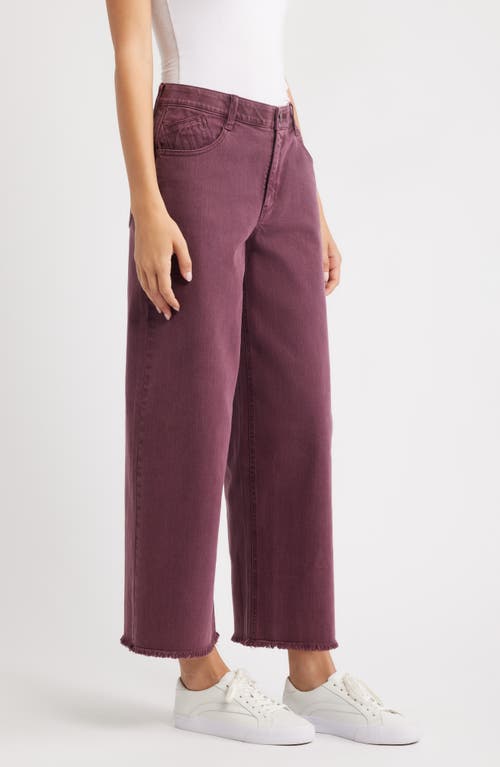 Wit & Wisdom Wyatt Skyrise High Waist Ankle Wide Leg Jeans In Purple