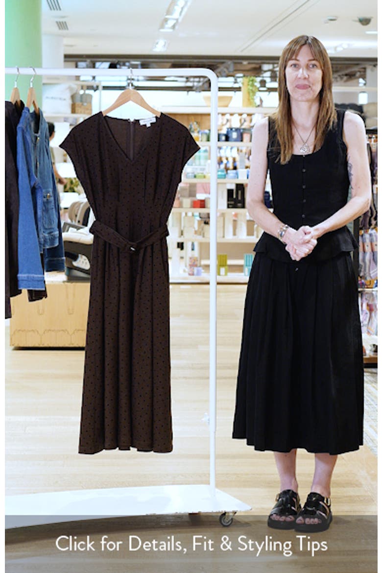 Dot Belted Midi Dress video