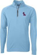 Cutter & Buck Men's Cutter & Buck Light Blue Ole Miss Rebels Adapt Eco Knit Quarter-Zip Pullover Jacket
