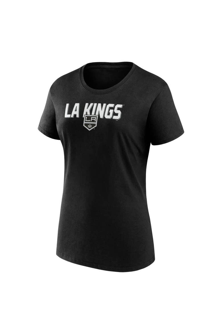 Women's Logo Athletic Black Los Angeles Kings Launch Scoop Neck T-Shirt, Alternate, color, Black