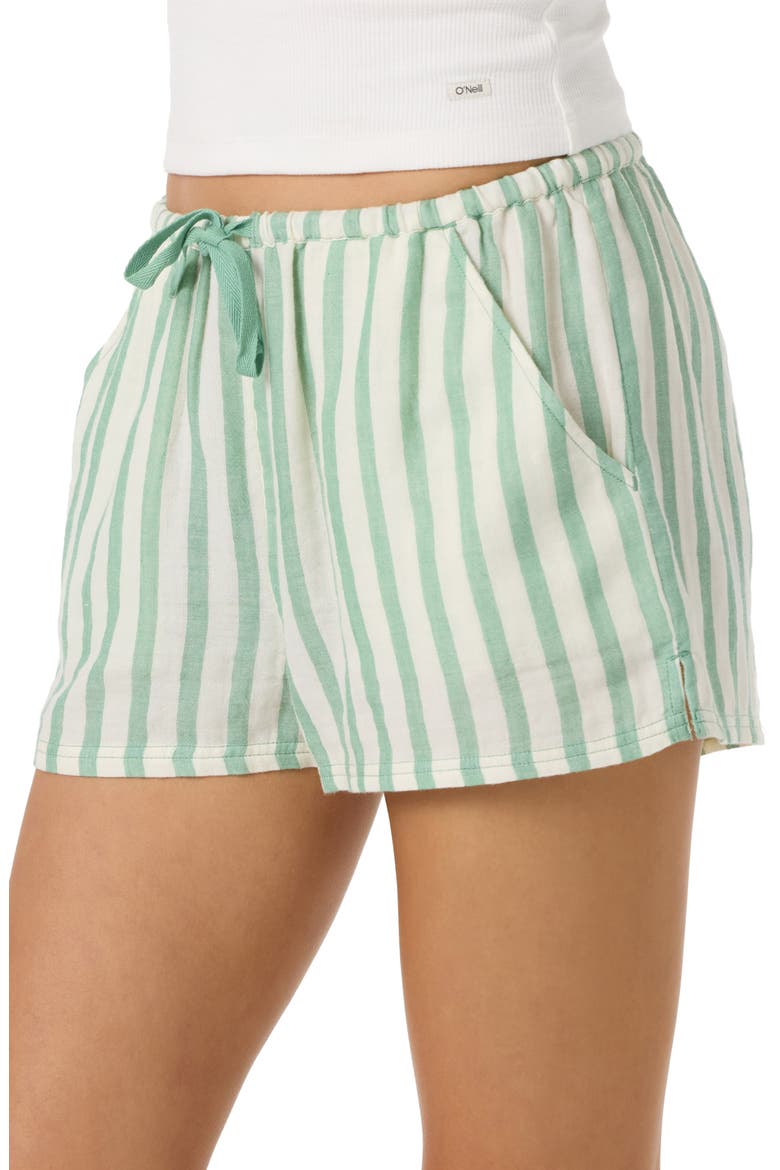 Brenda Stripe Shorts, Alternate, color, GREEN