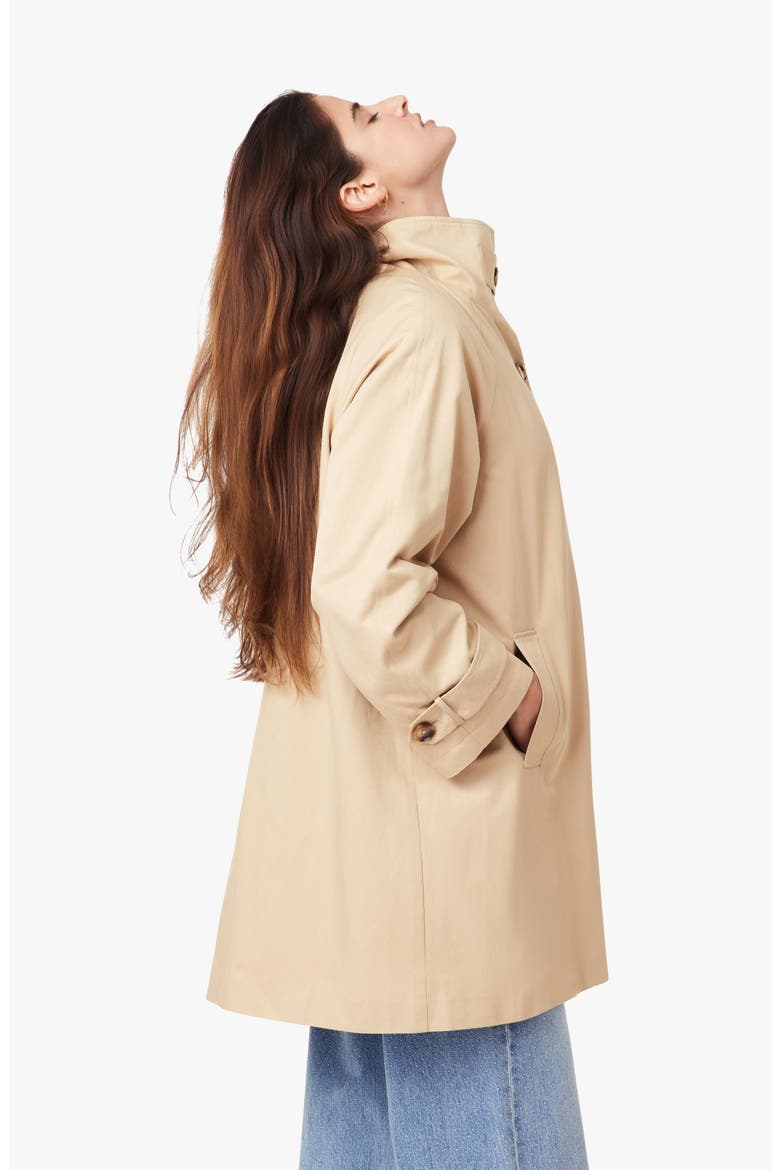 High Neck Trench Coat, Alternate, color, CURDS AND WHEY