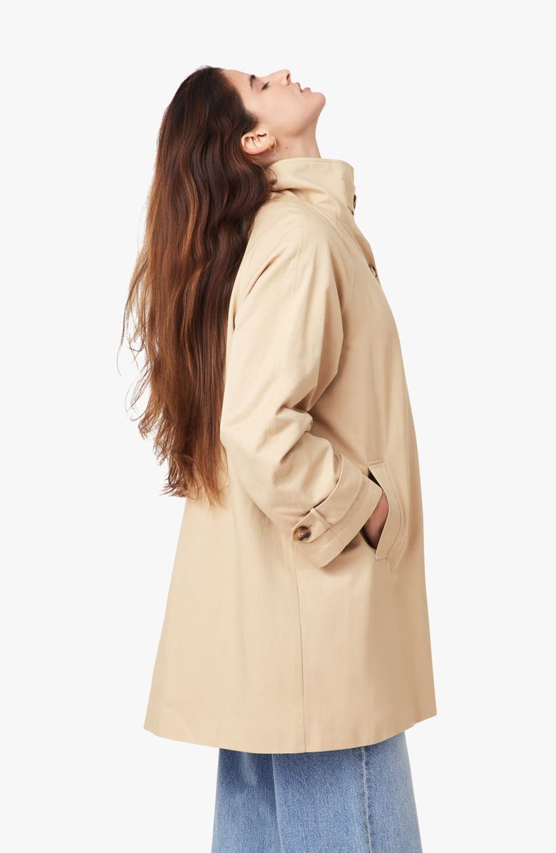 Habitual High Neck Trench Coat, Alternate, color, Curds And Whey