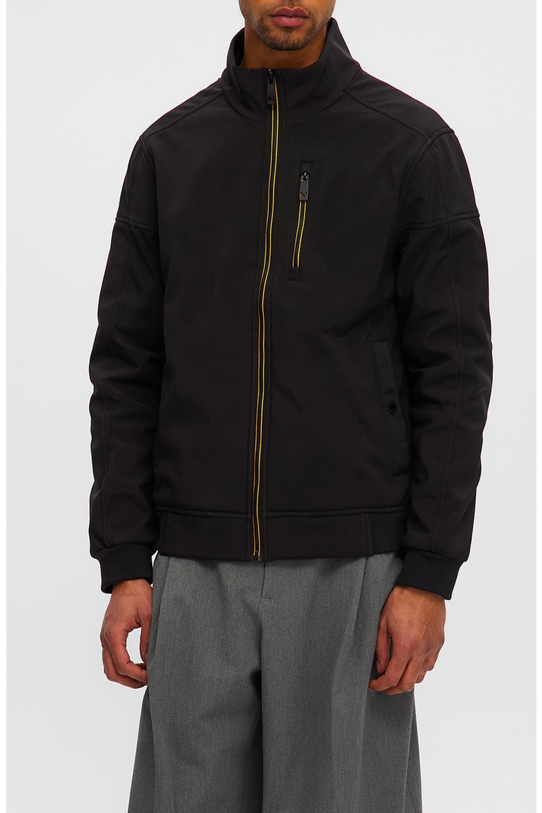 Soft Shell Windbreaker Jacket, Main, color, BLACK