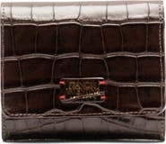 Frances Valentine Perfect Croc Embossed Leather Trifold Wallet