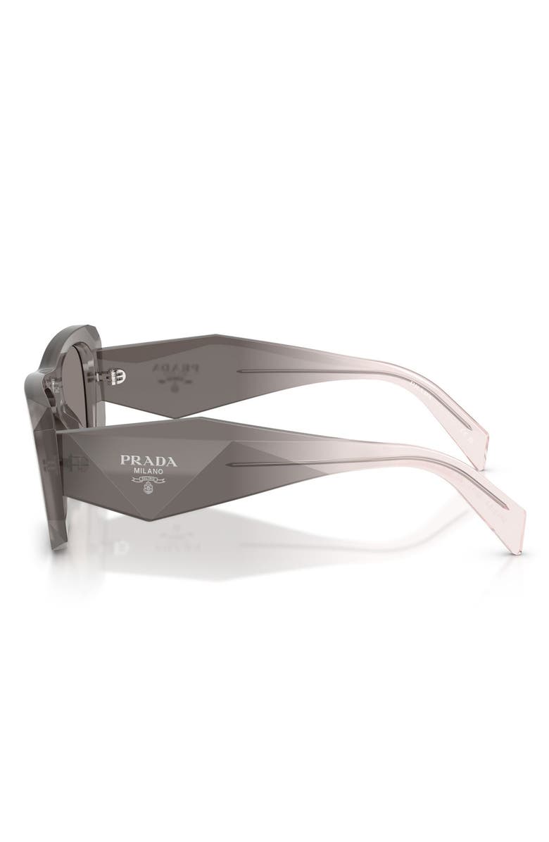 Prada 53mm Square Sunglasses, Alternate, color, Grey / Dark Grey