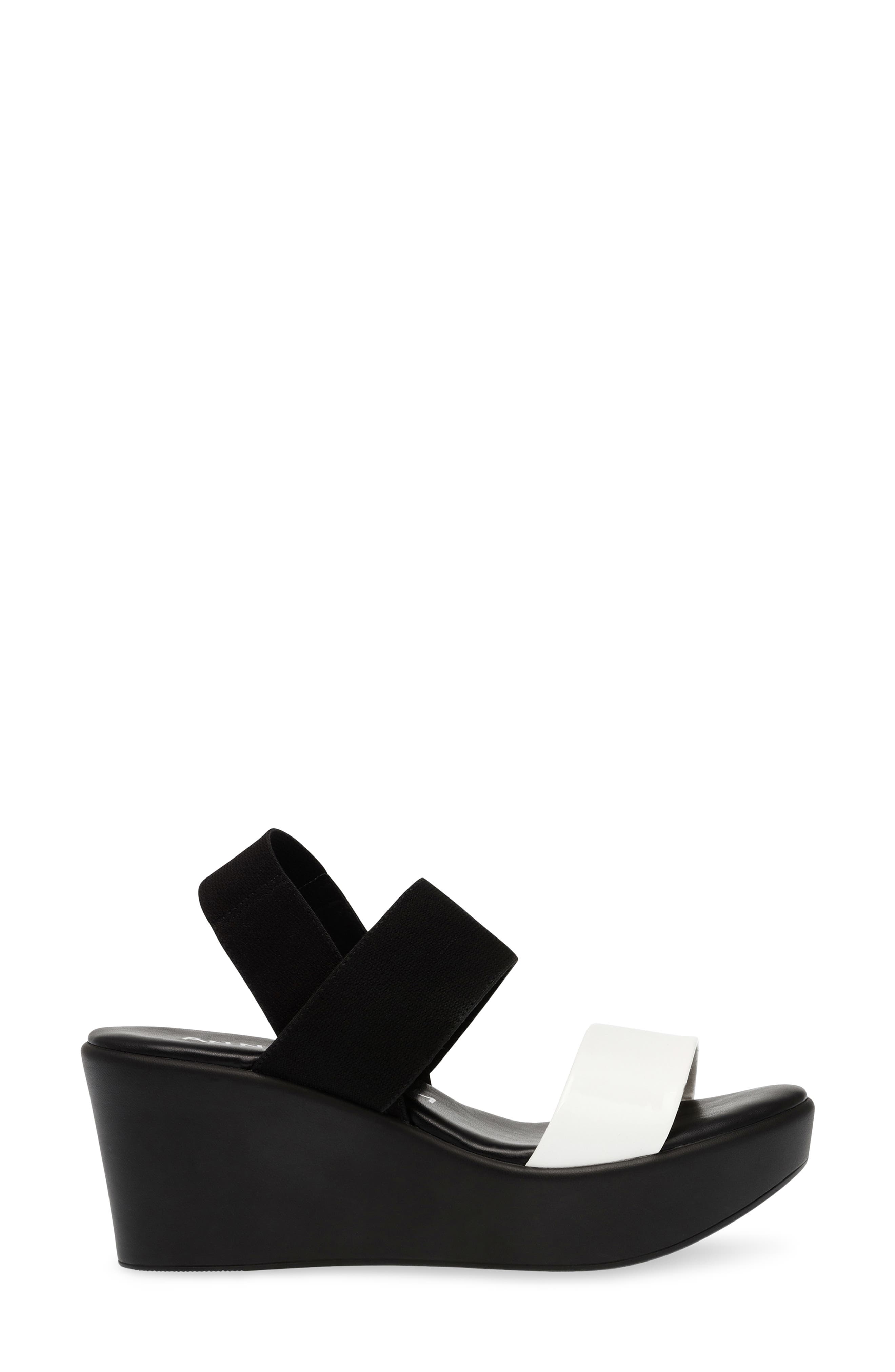 Praga Platform Wedge Sandal, Alternate, color, WHITE / BLACK