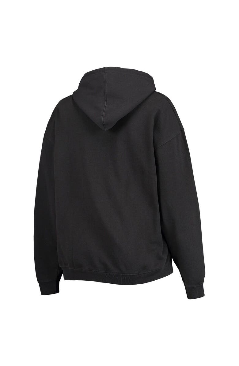 PRESSBOX Women's Pressbox Black Texas Longhorns Rock n Roll Super Oversized Pullover Hoodie, Alternate, color,