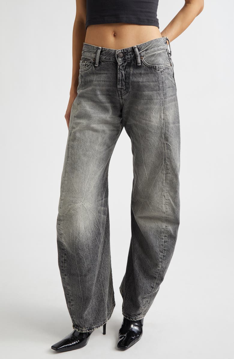 Acne Studios 2006 Gothik Barrel Leg Jeans, Main, color, Washed Black