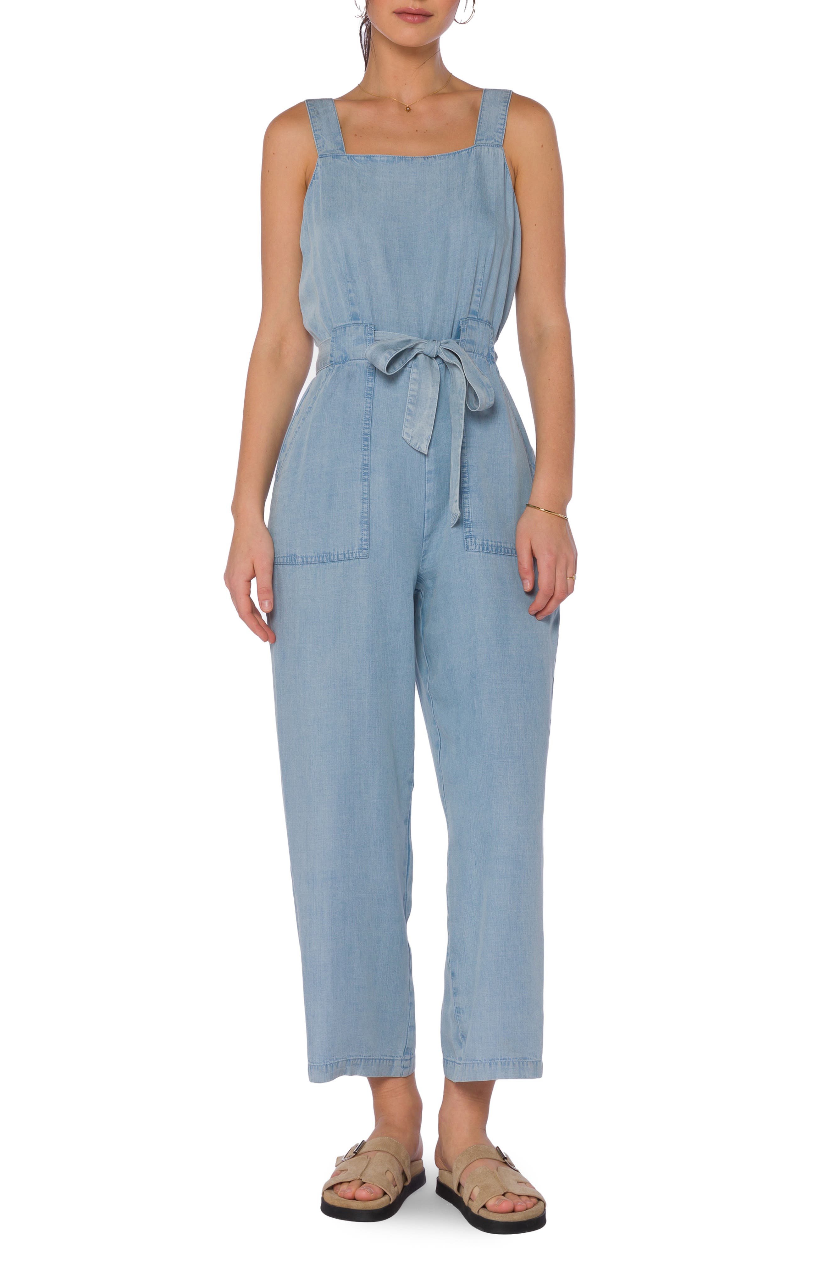 VELVET HEART Square Neck Wide Leg Jumpsuit