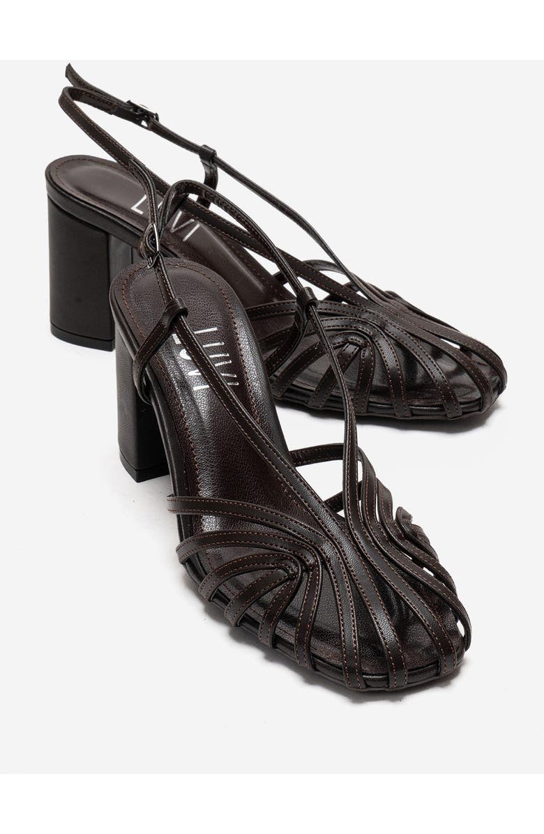 Prologue Shoes Wilda Block Heel Sandal, Main, color, Brown