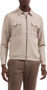 Bugatchi Houndstooth Full Zip Blouson Jacket