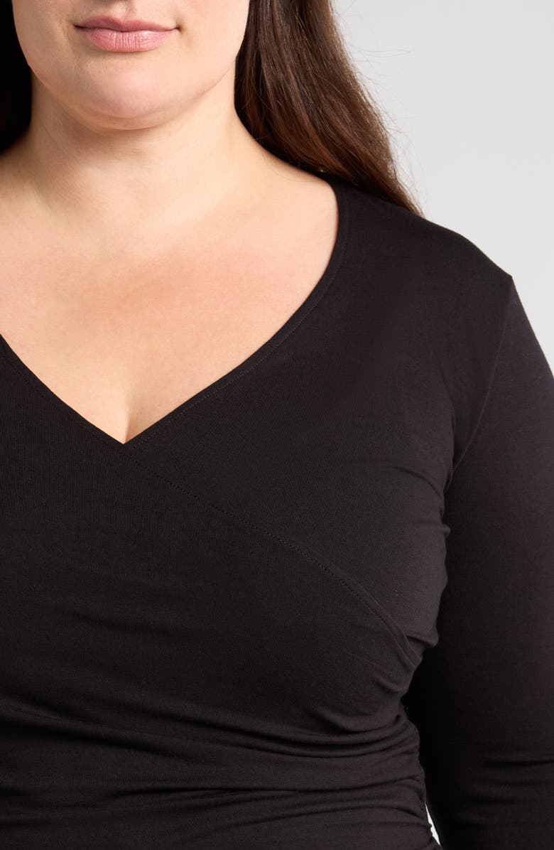 Universal Standard Liquid Cross Front Top, Alternate, color, Black