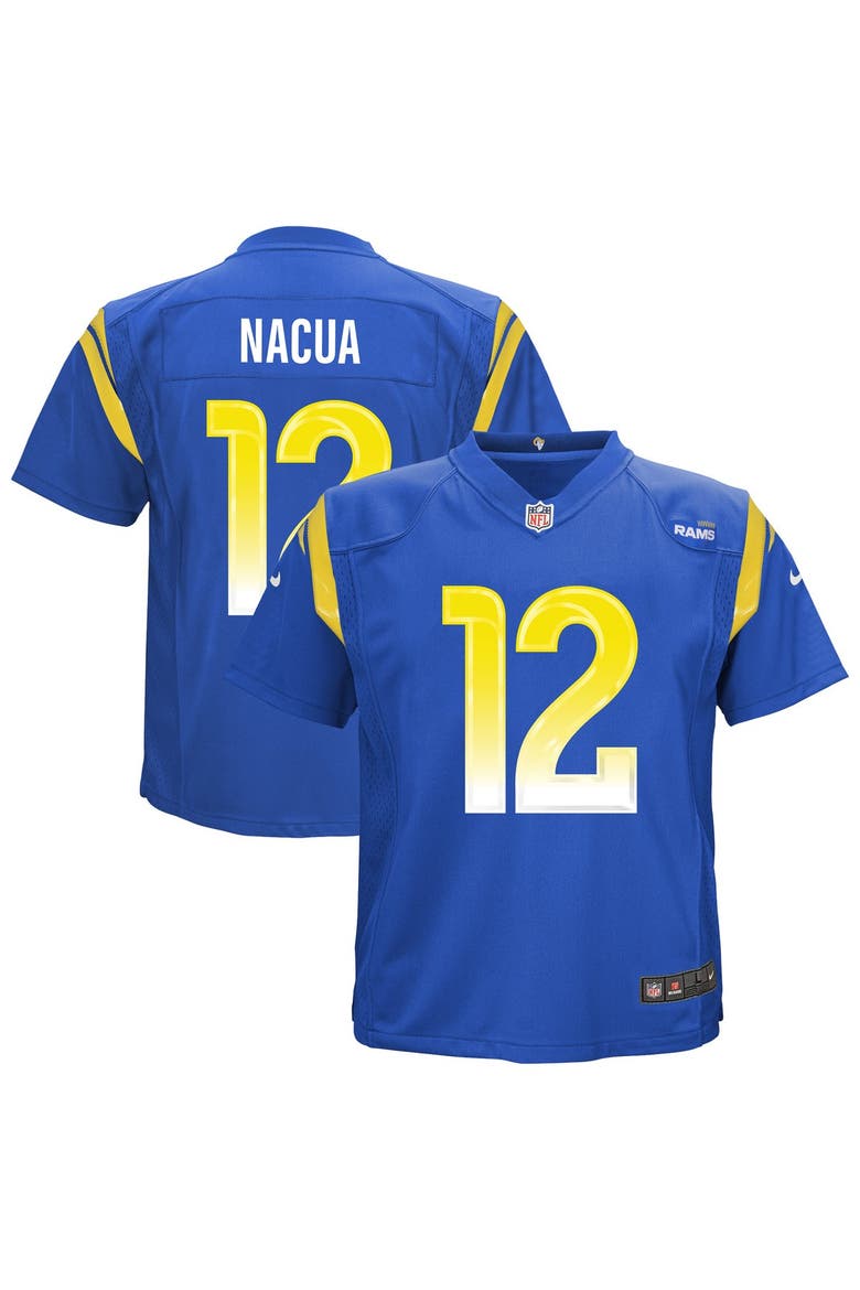 Preschool Nike Puka Nacua Royal Los Angeles Rams Game Jersey, Main, color, Royal