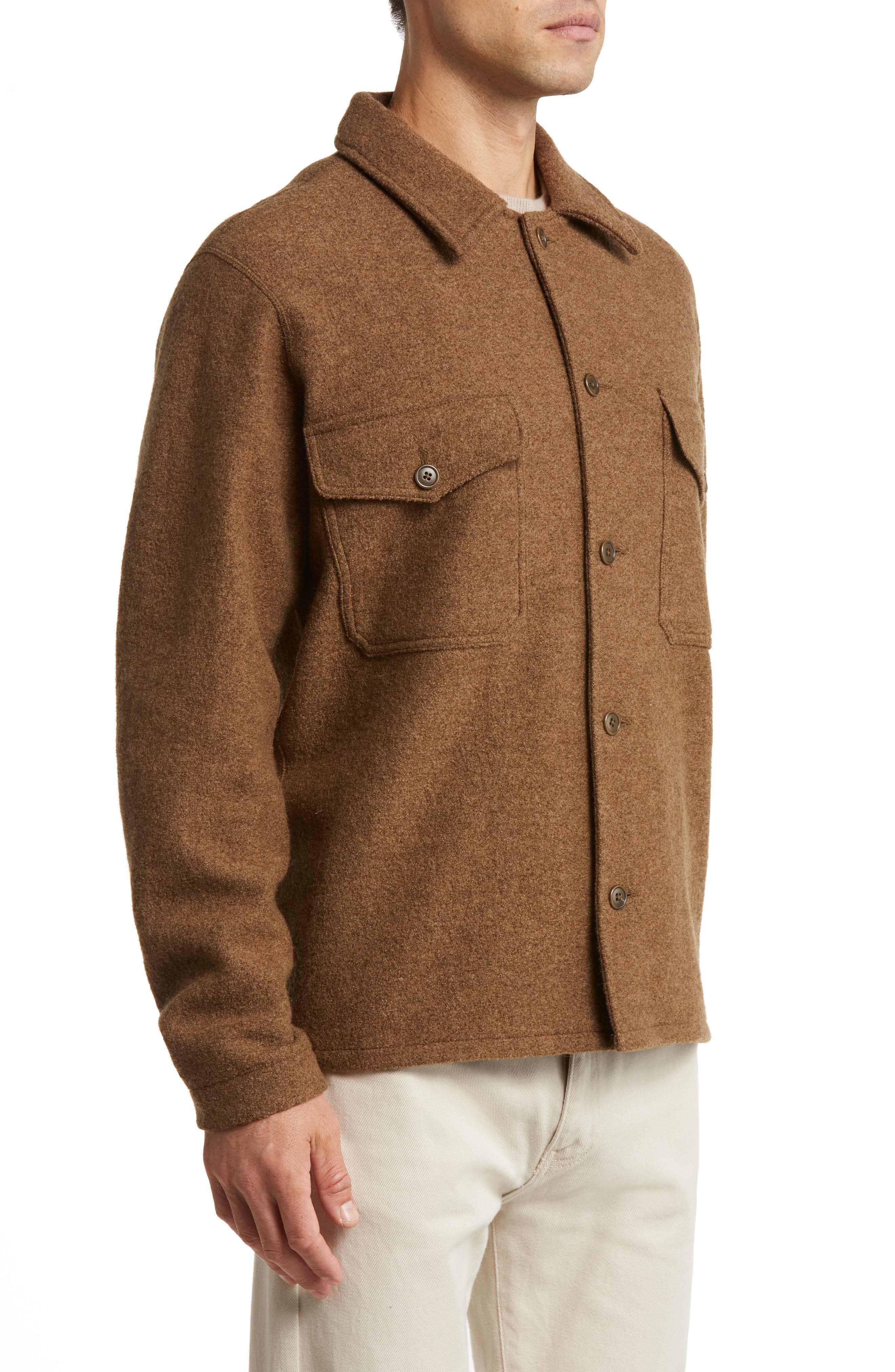 Felted Merino Wool Field Shirt (Men) | Nordstrom