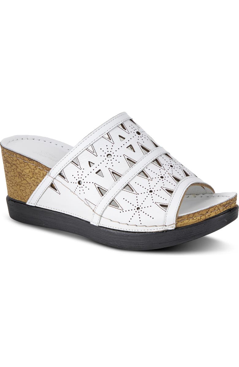 Spring Step Fusa Wedge Slide Sandal, Main, color, White